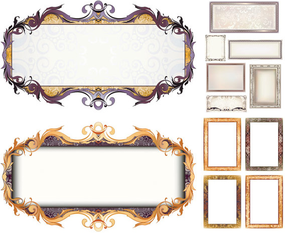 Download Free fancy picture frame ornate border free vector ...