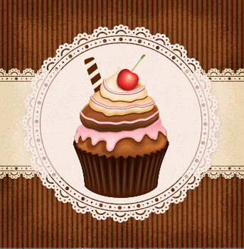 ornate cakes background vector