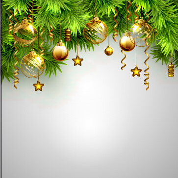 ornate christmas ball and baubles vector background