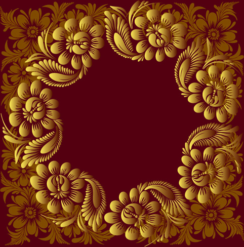 ornate floral decorative frame vectors