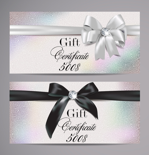 ornate gift certificates template vectors 