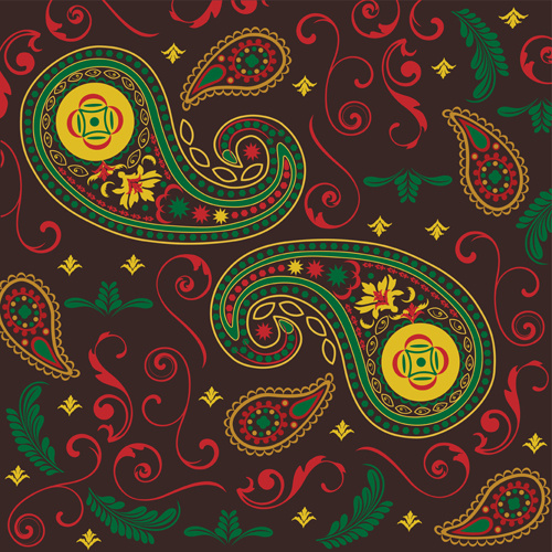 ornate paisley pattern vector