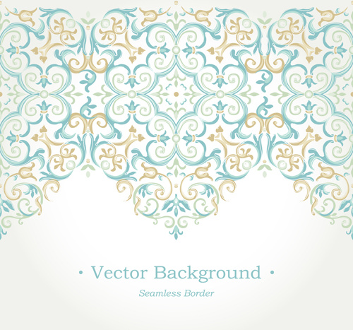 ornate pastel border seamless vector