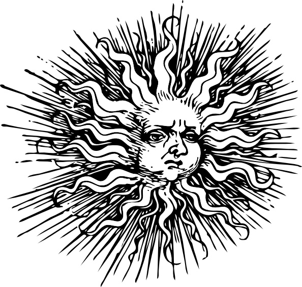 Ornate Sun clip art