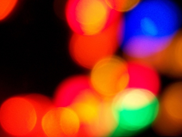 out of focus christmas lights