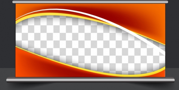 outdoor advertising panel curves checkered background design