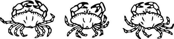 Outline Crabs clip art