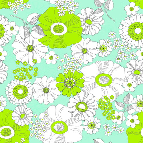 Download Vintage flower wallpaper pattern free vector download ...