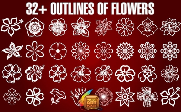 Outlines of Flowers