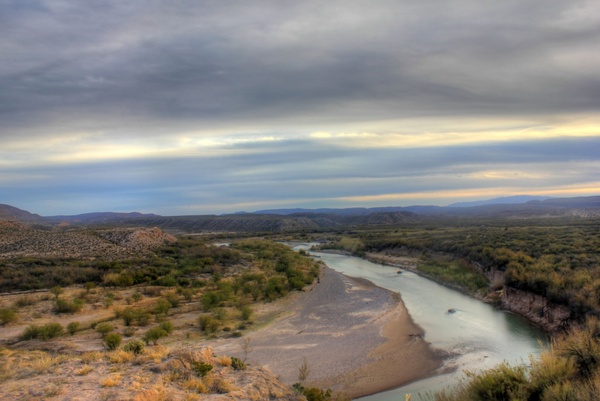 overlooking the rio grande at big bend national park texas 