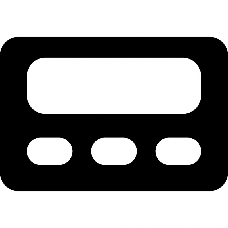 pager sign icon flat contrast symmetric outline 