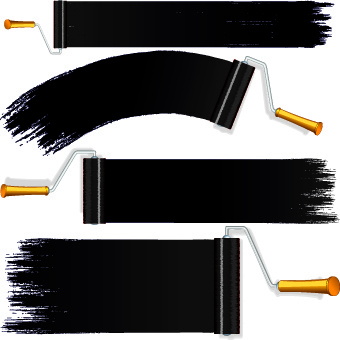 paint brushes tools vector 