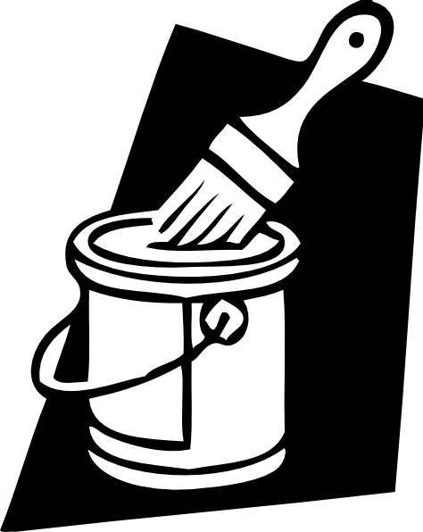Paint Can And Brush clip art