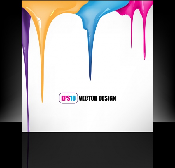 paint drip background template shiny colorful modern decor