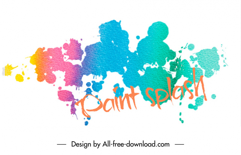 paint splash brushes backdrop template bright grunge colored decor