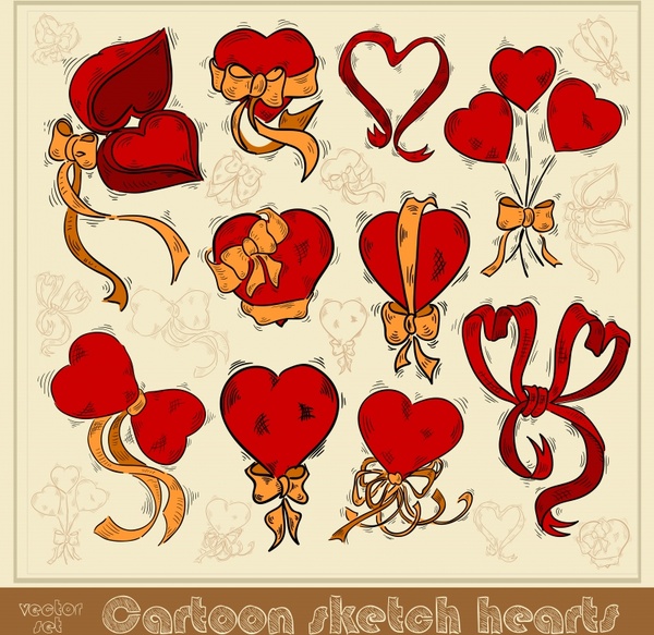 painted red heart love vector