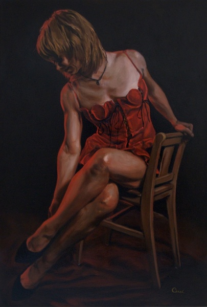 painting oil on canvas woman