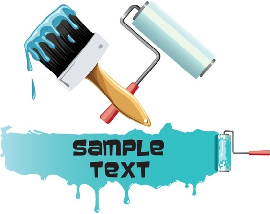 painting paint brushes vector