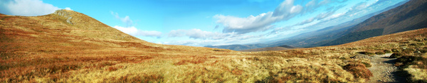 panorama of a mountain in scotland