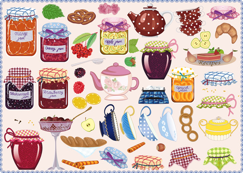 pantry design elements vector 