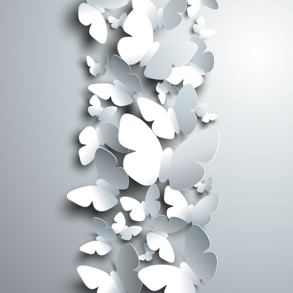 paper butterflies vector backgrounds