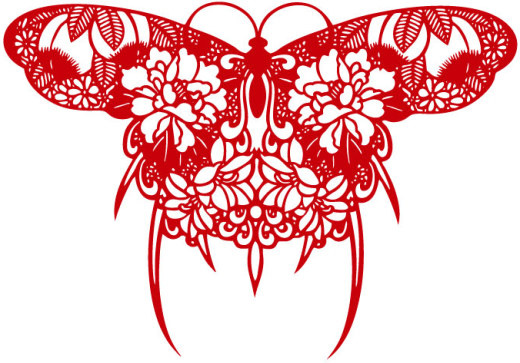 paper cut butterfly design vector 
