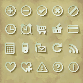 paper cut of icons vector
