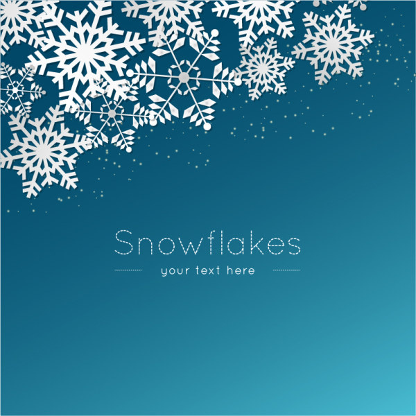 paper cut snowflake vector background
