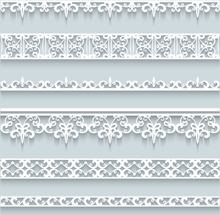 paper lace borders vector