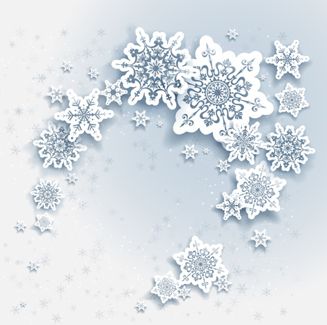 paper snowflake christmas whtie background vector
