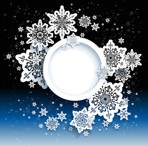 paper snowflakes vector backgrounds