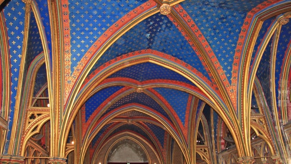 paris saint chapelle blue ceiling
