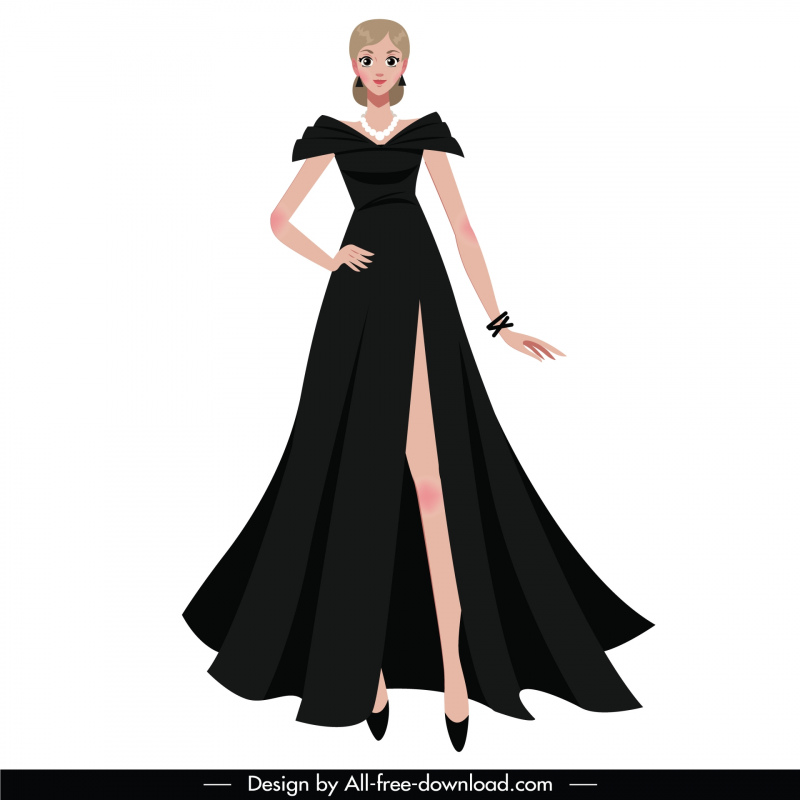 party dresses design elements luxury black 