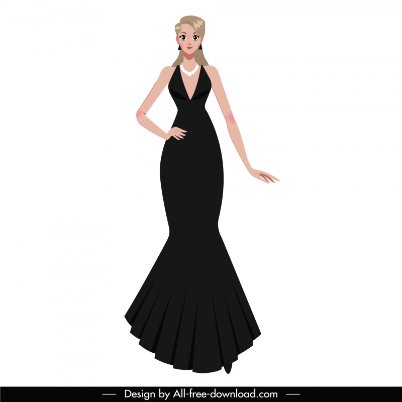 party dresses template elegant luxury black 