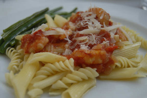 pasta and tomato sauce