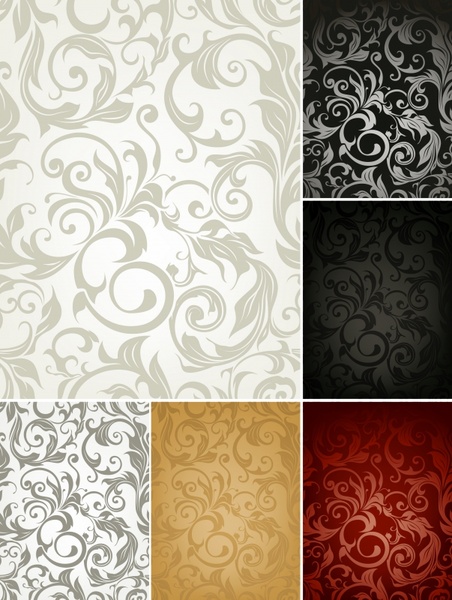 decorative pattern templates elegant classic curves decor