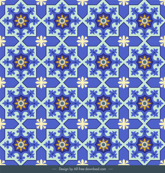 pattern template classical symmetrical repeating flat sketch