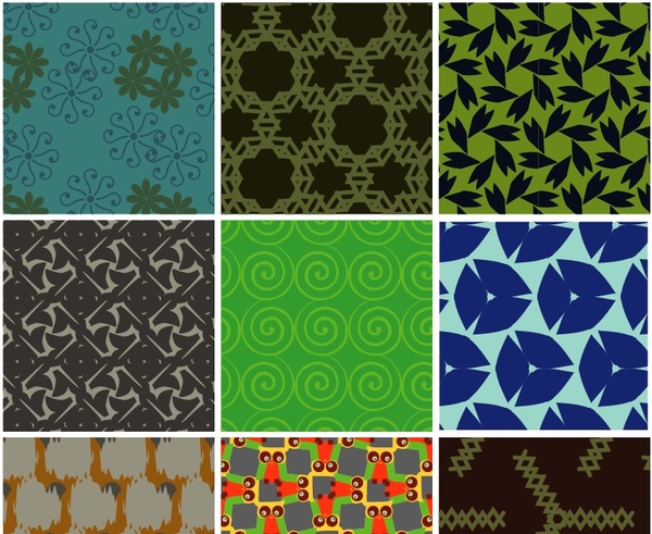 patterns collection vector graphic
