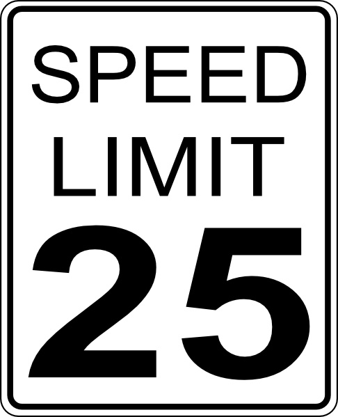 Paulprogrammer Ca Speed Limit Roadsign clip art