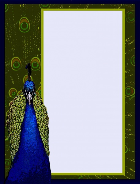 peacock invitation template
