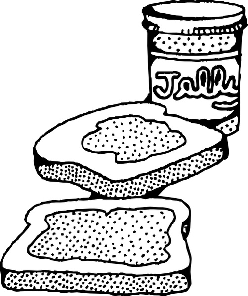 Peanut Butter And Jelly Sandwich clip art
