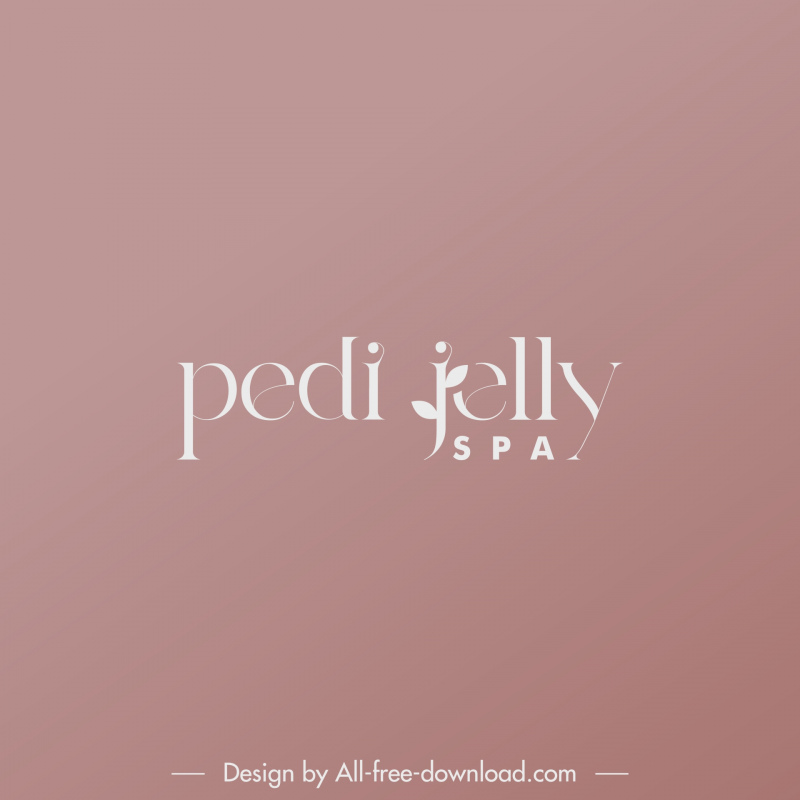 pedi jelly spa logo flat stylized texts 