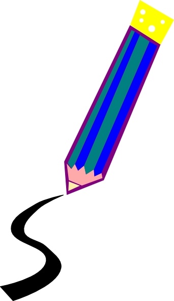 Pencil Drawing A Line clip art 