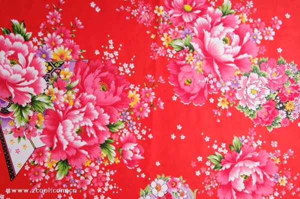 peony chinese fabric background of highdefinition picture