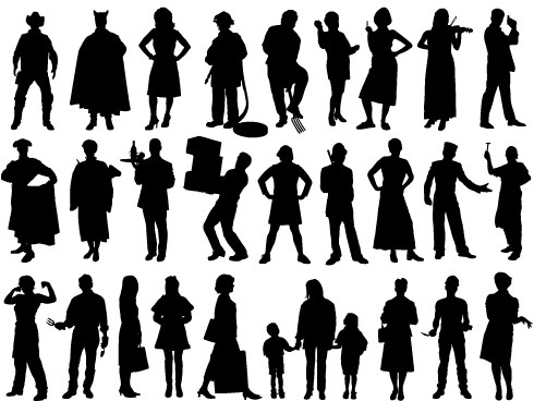 Download People Silhouette Free vector in Encapsulated PostScript ...