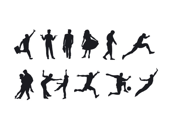 People Silhouettes Free vector in Encapsulated PostScript eps ( .eps ...