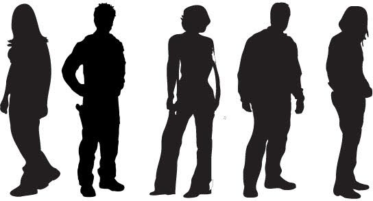 Download People silhouettes vector Free vector in Adobe Illustrator ...