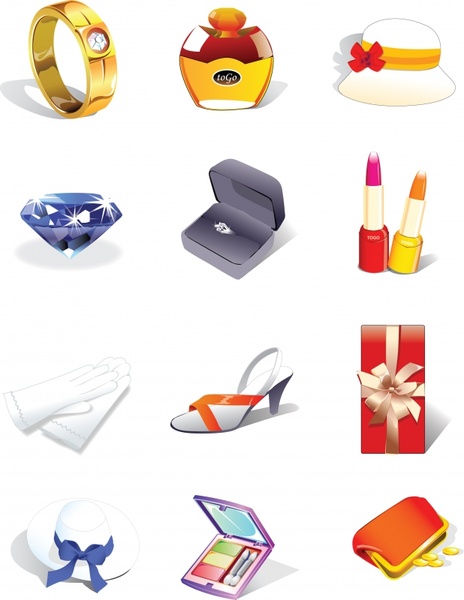 perfume vector icons ring