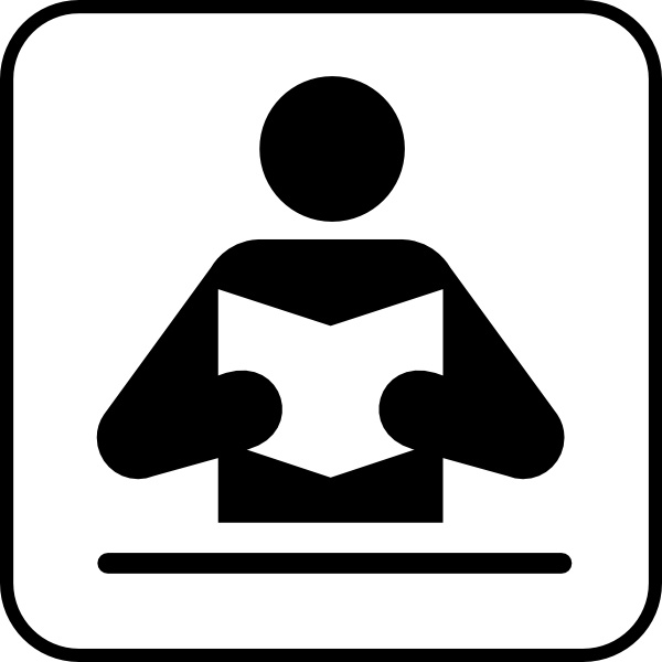 Person Reading Book clip art 