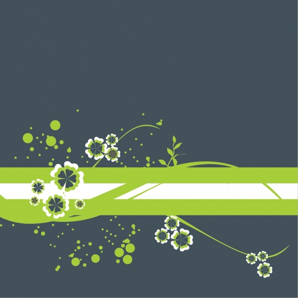 flowers background design elements green flat petals icons